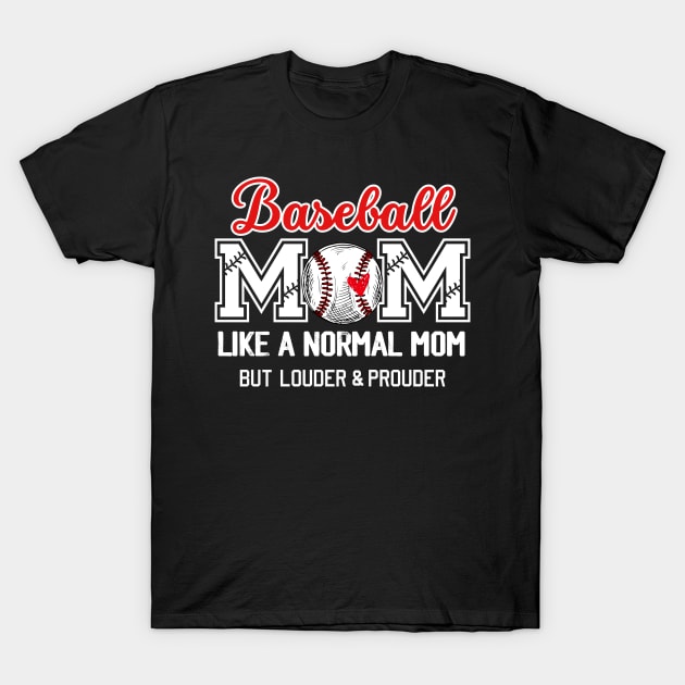 Mothers Day Shirt, Retro Baseball Mom Cool Moms Club Shirt, Funny Mom Shirt, Mom Birthday Gift, Cute Mom Gift, Rocker Mama Tee T-Shirt by Emouran